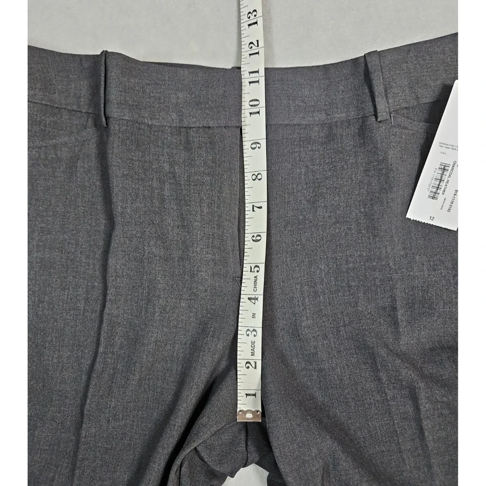 Liz Claiborne Womens Gray Audra Straight Leg Career Slacks Size 12 NWT